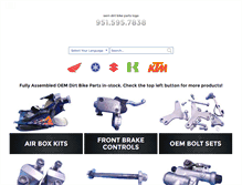 Tablet Screenshot of oemdirtbikeparts.com